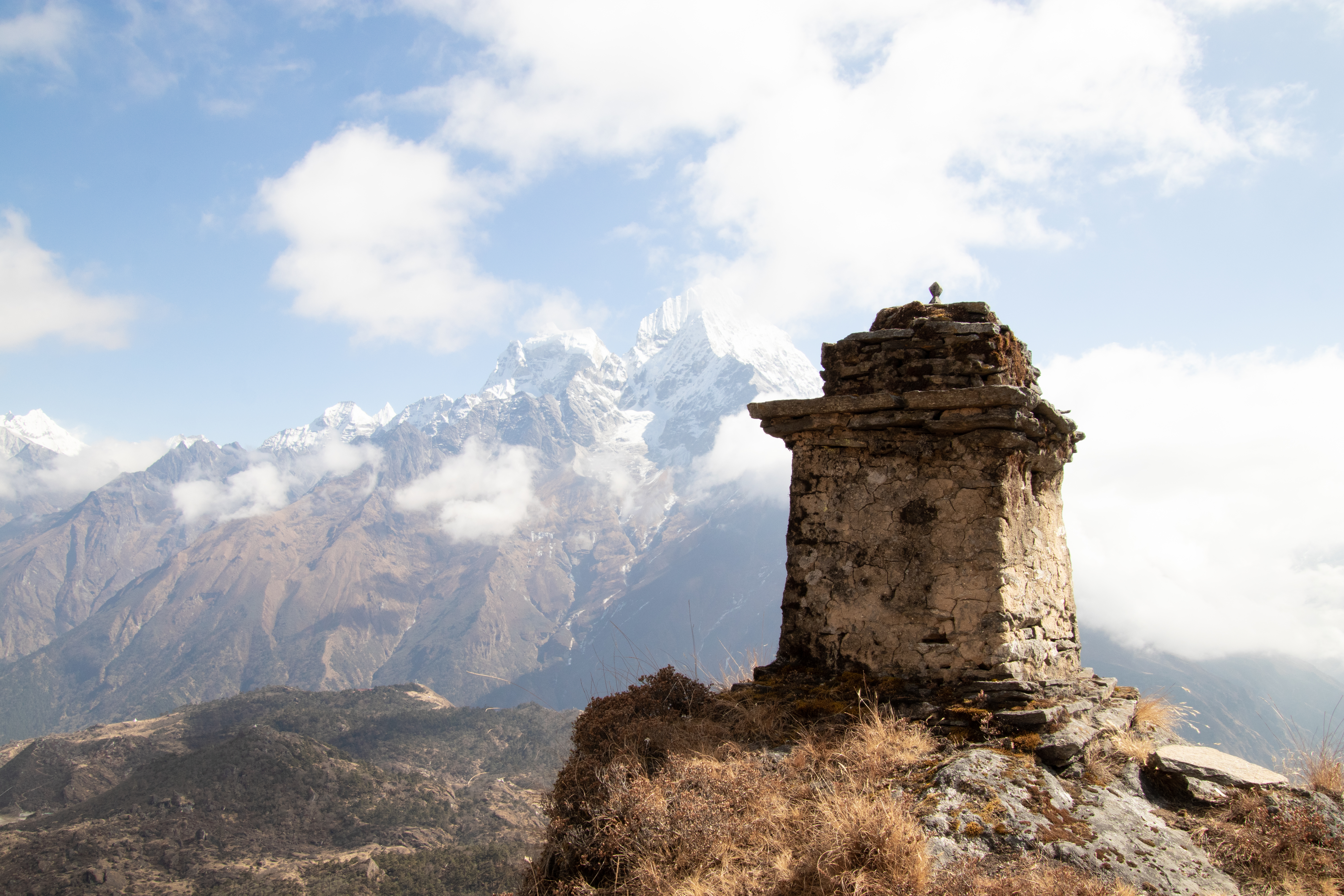 Stone Structure on Himalayan Ridge